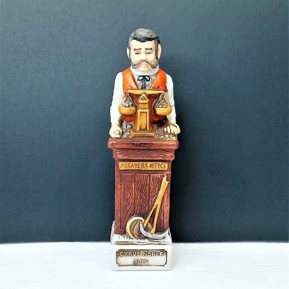 1974 Haas Bros Cyrus Noble Mine Assayer's Office 6"Whiskey Decanter Empty AS IS - Picture 1 of 9